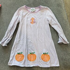 Girls Embroidered Purple Pumpkin Tunic
